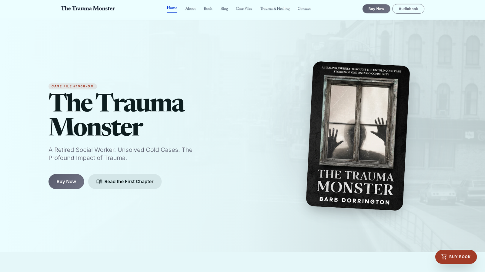 The Trauma Monster website screenshot